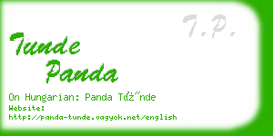 tunde panda business card